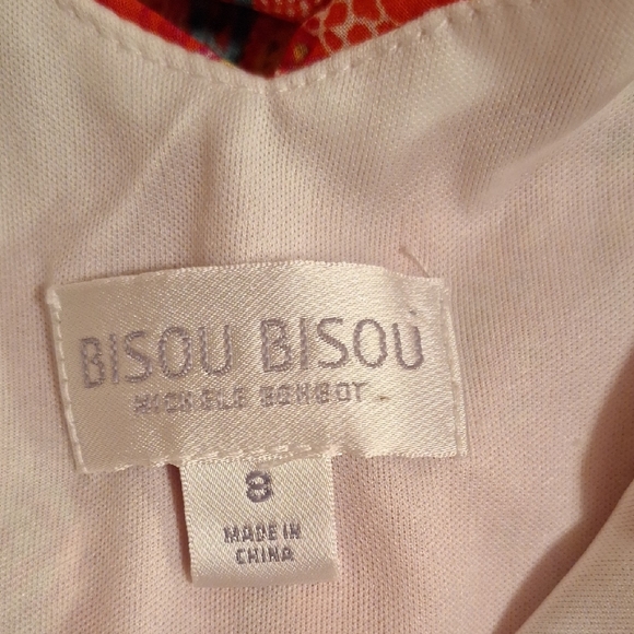 Bisou Bisou Pink and Orange Sundress. Excellent Condition Size 8 - Picture 9 of 10